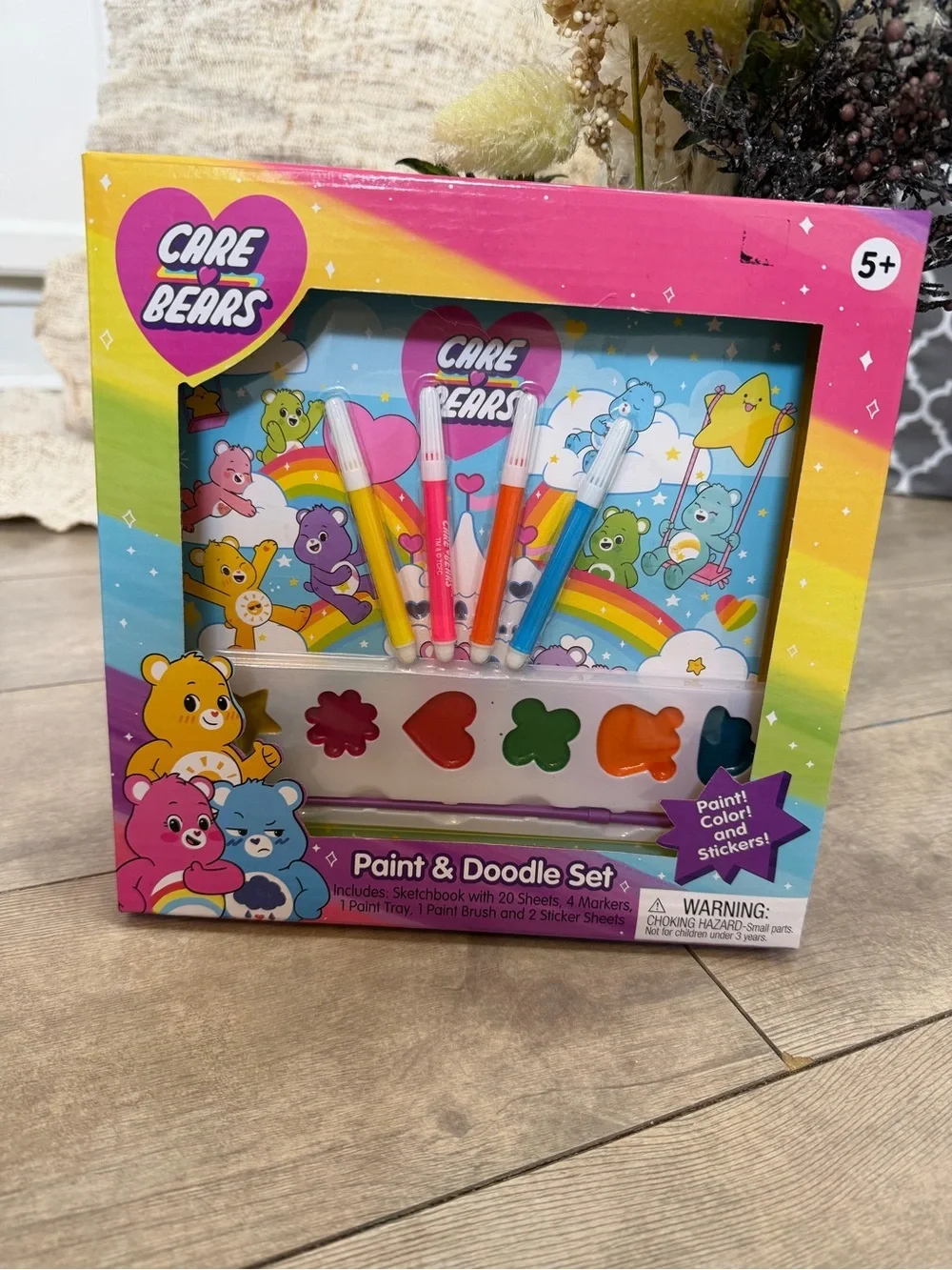 New Care Bears Paint & Doodle Sketchbook, Paint, Markers Stickers Kids Craft Set